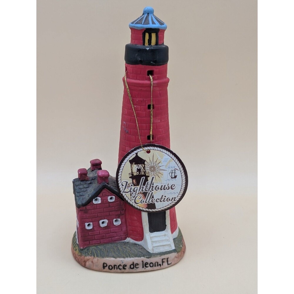 Beautiful Ponce De Leon Florida Porcelain Lighthouse Collection With Tag
